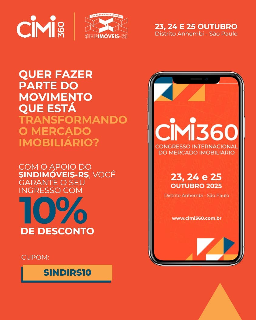Sindimóveis-RS apoia o CIMI360, o maior evento do mercado imobiliário da América Latina